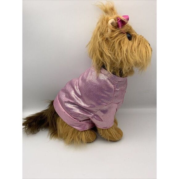 Nickelodeon JoJo Siwa BowBow the Yorkie Dog Plush 17" Pink Sparkle Jacket Bow - Picture 2 of 12